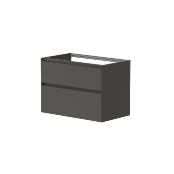 Vannas istabas skapītis Kame Loft 80cm 2 atvilknes, Zem virsmas, Bez izlietnes, Anthracite Grey BUC/8-3DR/D27-LFT
