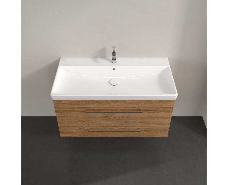 Vannas istabas skapītis Villeroy & Boch Avento 98x51x45cm, 2 atvilktnes, (bez izlietnes) Kansas Ozols A89200RH