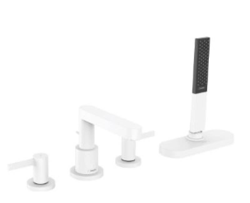 Vannas maisītājs Hansgrohe Finoris uz vannas malas, sBox, matēti balts 76444700