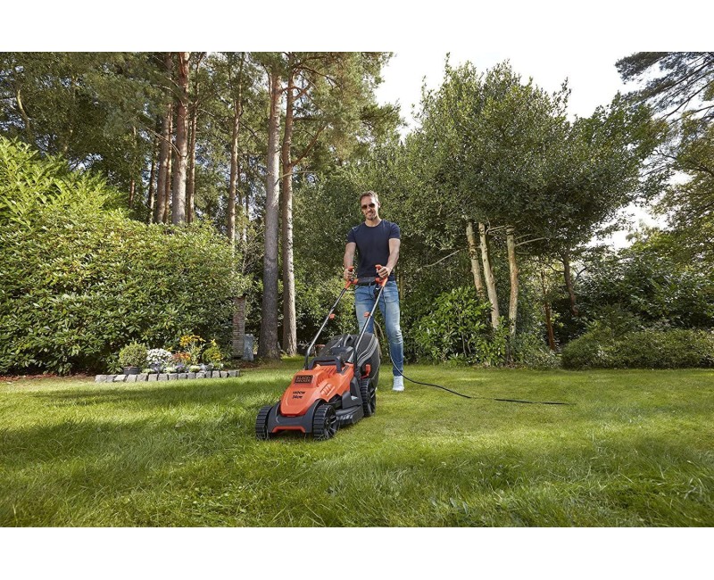 Zāles pļāvējs BLACK+DECKER Elektriskais 1400 W, pļaušanas platums 34 cm BEMW461BH-QS