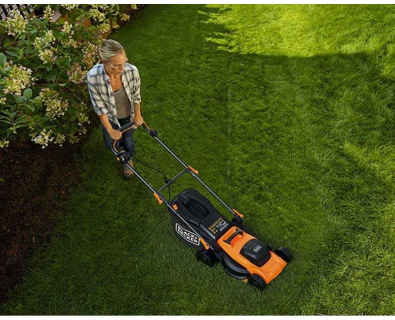 Zāles pļāvējs BLACK+DECKER Elektriskais 1400 W, pļaušanas platums 34 cm BEMWP340-QS