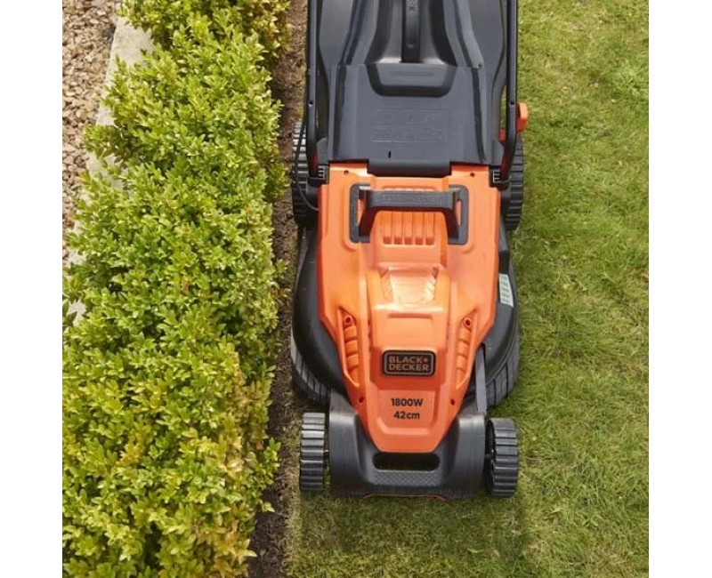 Zāles pļāvējs BLACK+DECKER Elektriskais zāles pļāvējs 1800 W, pļaušanas platums 42 cm BEMW481BH-QS