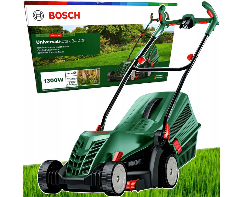 Газонокосилка Bosch 1300 Вт, ширина скашивания 34 см, артикул 06008A6401
