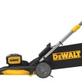 Zāles pļāvējs DeWALT 18 V akumulatora, 53 cm pļaušanas platums, ar piedziņu, 2 x 8,0 Ah XR akumulatori, DCMWSP156W2 lādētājs