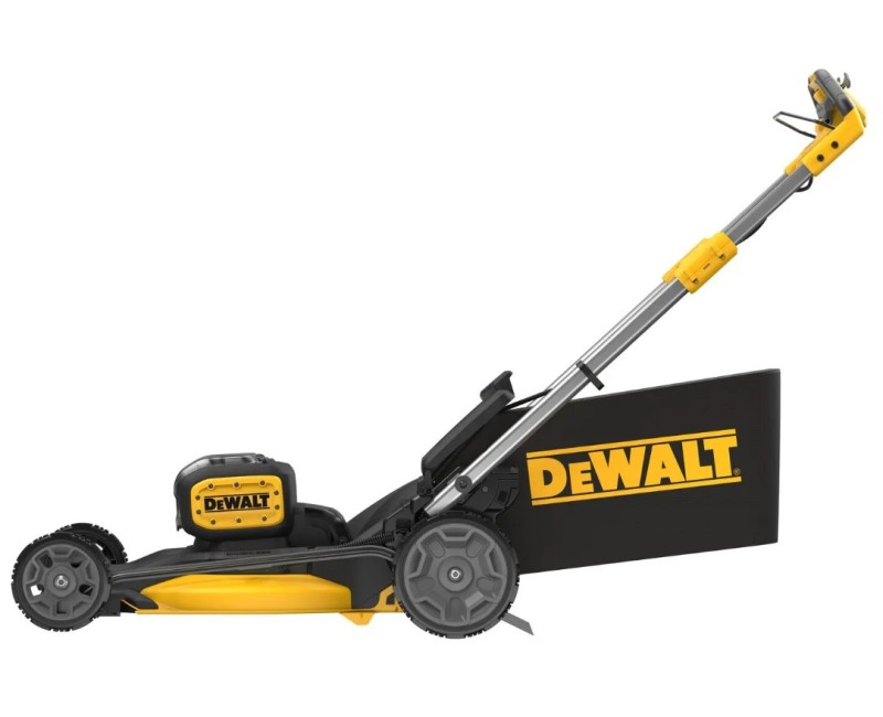 Zāles pļāvējs DeWALT 18 V akumulatora, 53 cm pļaušanas platums, ar piedziņu, 2 x 8,0 Ah XR akumulatori, DCMWSP156W2 lādētājs