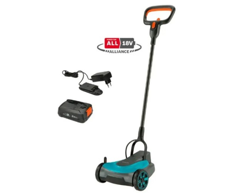 Zāles pļāvējs Gardena 18 V  HandyMower 22/18 V P4A, pļaušanas platums 22 cm, 1 x 2,5 Ah akumulators, lādētājs 14620-20
