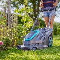 Zāles pļāvējs Gardena 18 V  PowerMax Duo 46/36V, pļaušanas platums 46 cm, 2 x P4A PBA 2,5 Ah akumulatori, lādētājs 14646-65