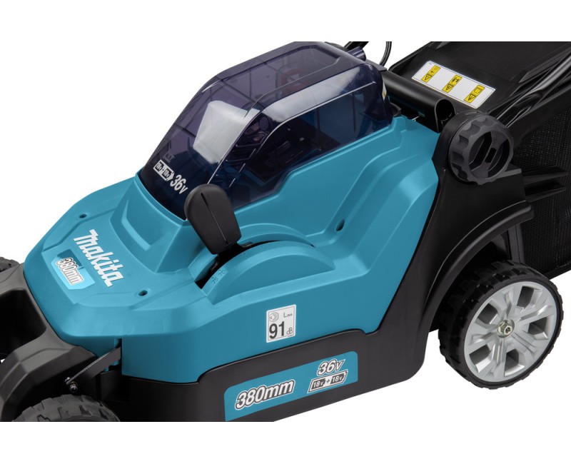 Zāles pļāvējs Makita 18 V akumulatora, 38 cm pļaušanas platums, bez akumulatora un lādētāja DLM382Z
