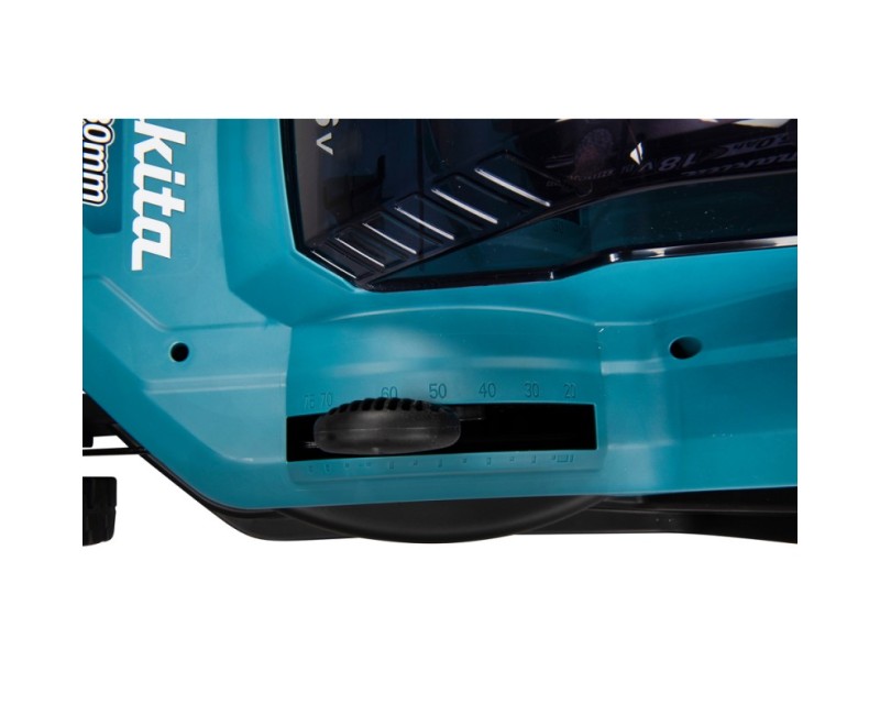 Zāles pļāvējs Makita 18 V akumulatora, 43 cm pļaušanas platums, 2 x LXT 5,0 Ah akumulatori, DLM432CT2 lādētājs