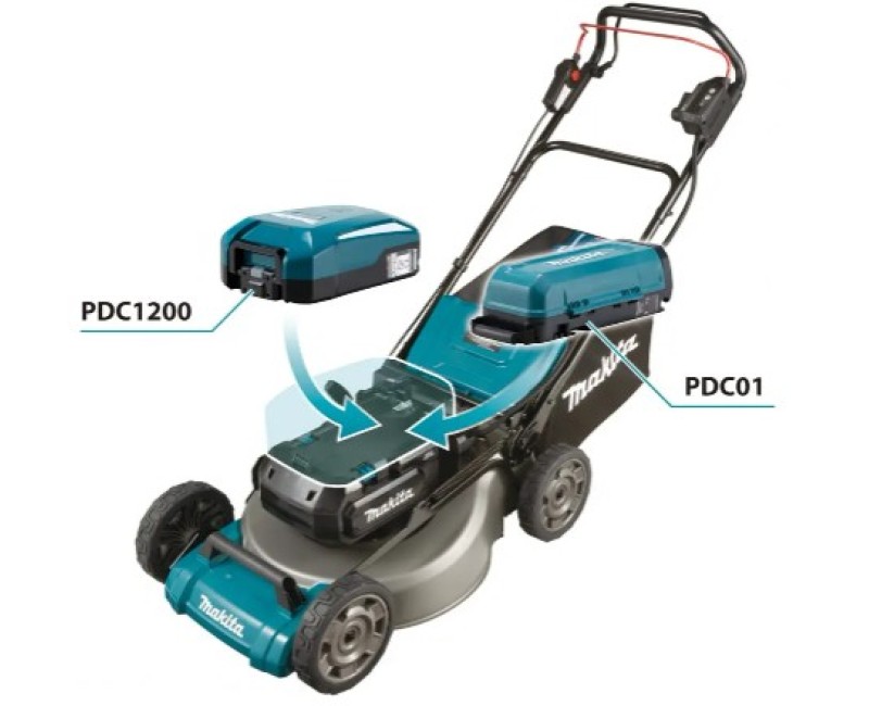 Zāles pļāvējs Makita 40 V akumulatora, 53 cm pļaušanas platums, ar piedziņu, bez akumulatora un lādētāja LM001CZ