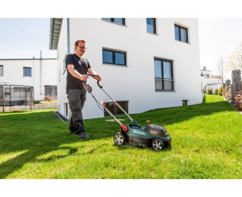 Газонокосилка Metabo 36 В, ширина скашивания 36 см, 2 аккумулятор 5,2 Ач, 2 зарядных устройства 601716650