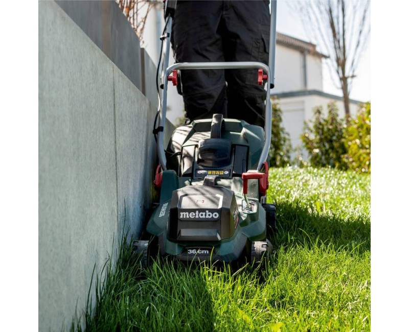 Zāles pļāvējs Metabo 36 V akumulatora zāles pļāvējs, 36 cm pļaušanas platums, bez akumulatora un lādētāja 601716850