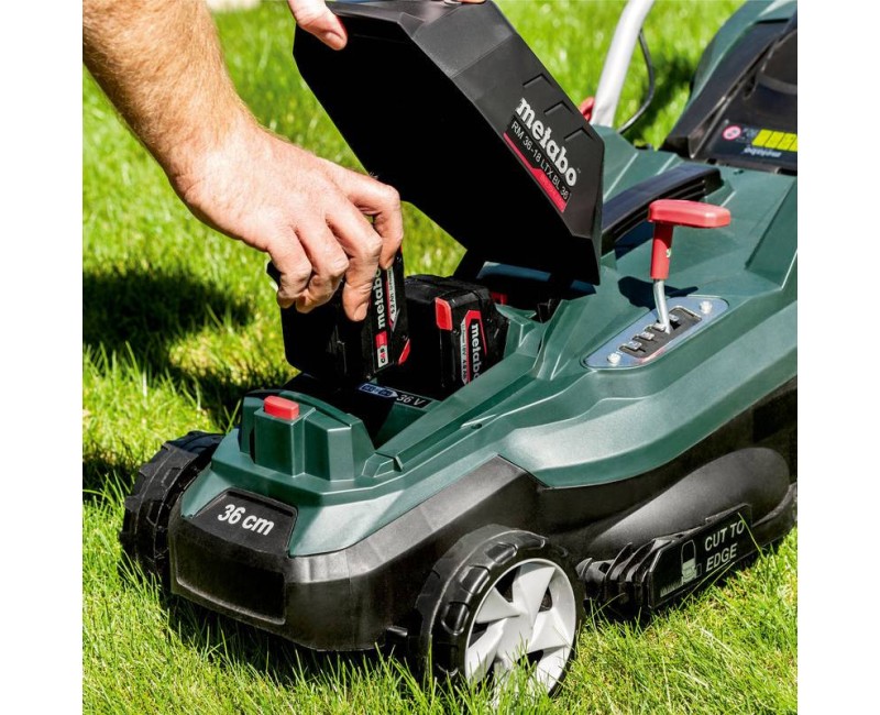 Zāles pļāvējs Metabo 36 V akumulatora zāles pļāvējs, 36 cm pļaušanas platums, bez akumulatora un lādētāja 601716850