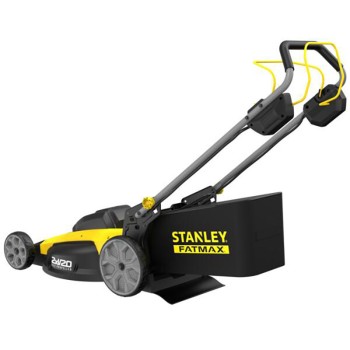 Газонокосилка Stanley 18 В, ширина скашивания 50 см, с приводом, 2 аккумулятора 4,0 А, зарядка SFMCMWS251M-QW