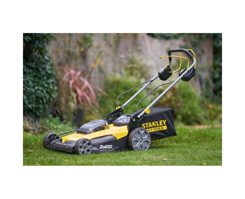 Zāles pļāvējs Stanley 18 V akumulatora, 50 cm pļaušanas platums, ar piedziņu, bez akumulatora un lādētāja SFMCMWS251B-XJ