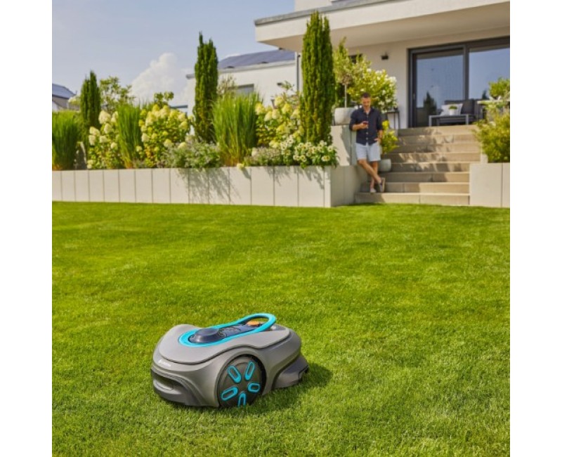 Zāles pļāvējs robots Gardena SILENO Smart SILENO free 1200, uzlādes stacija 19923-32