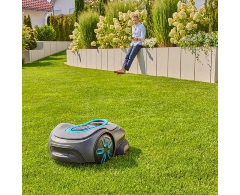 Zāles pļāvējs robots Gardena SILENO Smart SILENO max 1500, uzlādes stacija 19903-32