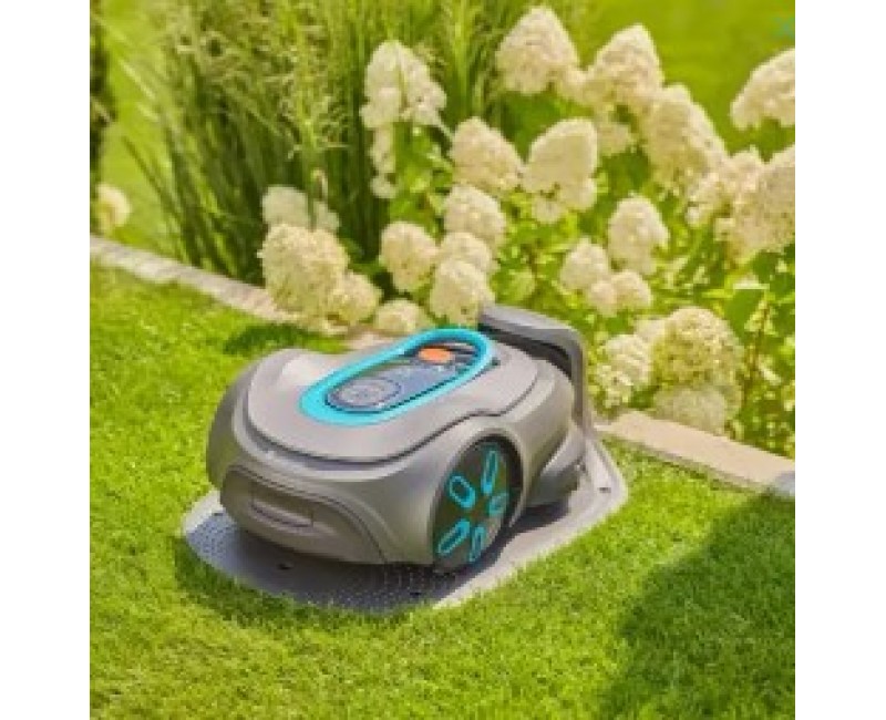 Zāles pļāvējs robots Gardena SILENO Smart SILENO max 1500, uzlādes stacija 19903-32