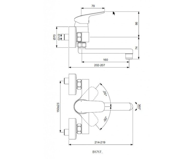Izlietnes maisītājs Ideal Standard Ceraflex Hromēts B1717AA
