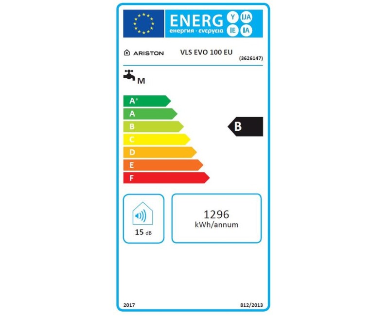 Elektriskais Ūdens Sildītājs (Boilers) ARISTON VELIS EVO 100 EU 80Lvertikāls / horizontāls (3626147)
