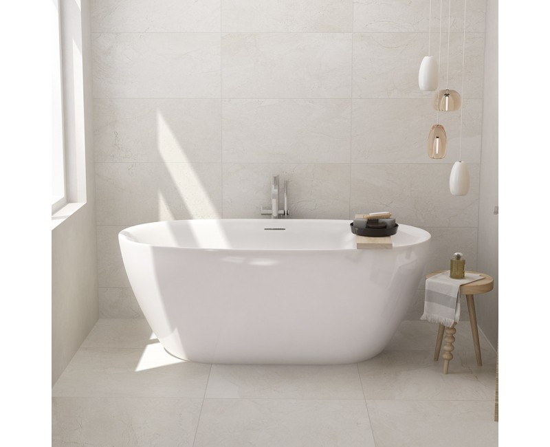 Laisvai stovinti vonia O'Design MAJA-M 1700x800 mm H=585 mm akrilinė, matinė balta