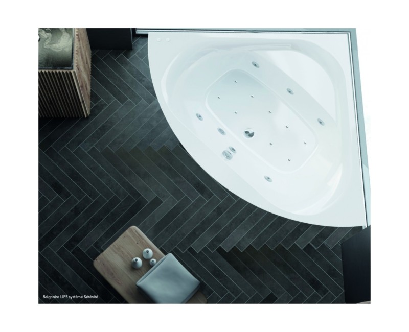 Hidromasāžas vanna O'Design Lips Serenite, 1600x1600mm, 6 hidro un 10 gaisa sprauslas, 1150W