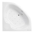 Hidromasāžas vanna O'Design Lips Excellence, 1500x1500mm, Labā, 6 hidro un 13 gaisa sprauslas, 1150W, 10 Cromo LED
