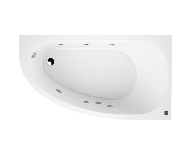 Hidromasāžas vanna ODesign Muse Essentiel, 1600x900mm, Labā, 6 hidro sprauslas, 560W