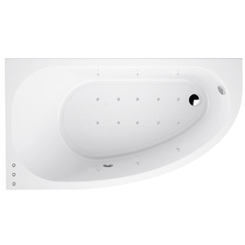 Hidromasāžas vanna O'Design Muse Serenite, 1600x900mm, Kreisā, 6 hidro un 10 gaisa sprauslas, 1150W