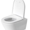 Tualetes poda komplekts TECEbase rāmis ar Duravit D-Neo Rimless podu, SoftClose Slim vāku un TECEnow Melnu pogu