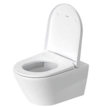 Tualetes poda komplekts TECEbase rāmis ar Duravit D-Neo Rimless podu, SoftClose Slim vāku un TECEnow Melnu pogu