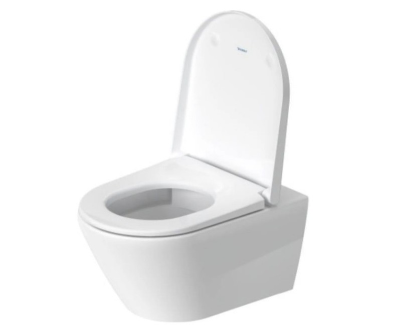 Tualetes poda komplekts TECEbase rāmis ar Duravit D-Neo Rimless podu, SoftClose Slim vāku un TECEnow Melnu pogu