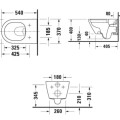 Tualetes poda komplekts TECEbase rāmis ar Duravit D-Neo Rimless podu, SoftClose Slim vāku un TECEnow Melnu pogu