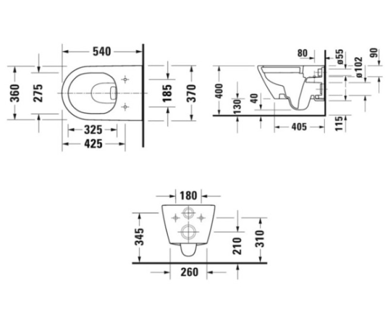 Tualetes poda komplekts TECEbase rāmis ar Duravit D-Neo Rimless podu, SoftClose Slim vāku un TECEnow Melnu pogu