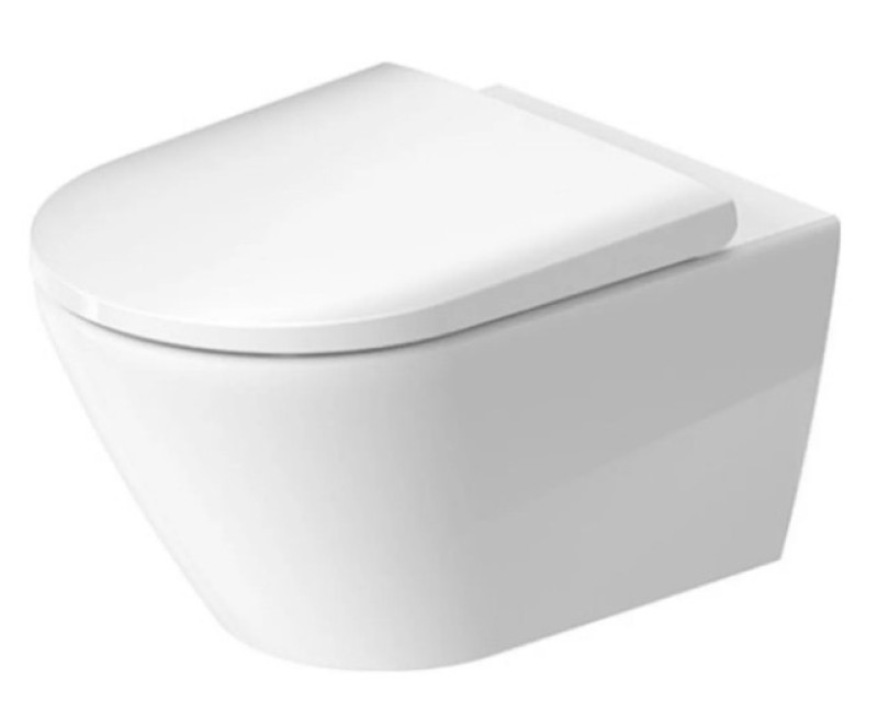 Tualetes poda komplekts TECEbase rāmis ar Duravit D-Neo Rimless podu, SoftClose Slim vāku un TECEnow Melnu pogu