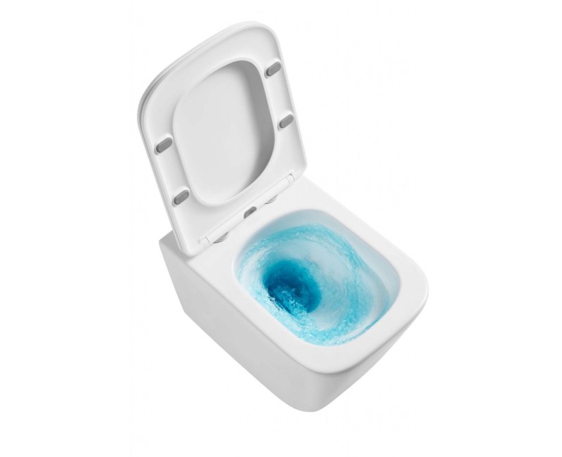 Tualetes poda komplekts TECEbase rāmis ar Kielle Arkas I Vortex Rimless+ podu, SoftClose vāku un TECEnow Hromētu pogu