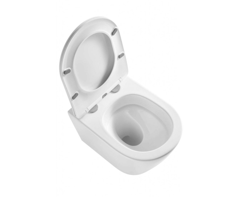 Tualetes poda komplekts TECEbase rāmis ar Kielle Nefia Vortex Rimless+ podu, SoftClose vāku un TECEnow Baltu pogu