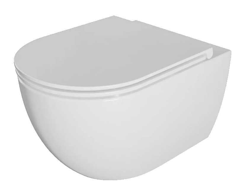 Комплект унитаза TECEbase c Rimfree Kielle Oudee, крышкой SoftClose и хром кнопкой TECEnow.