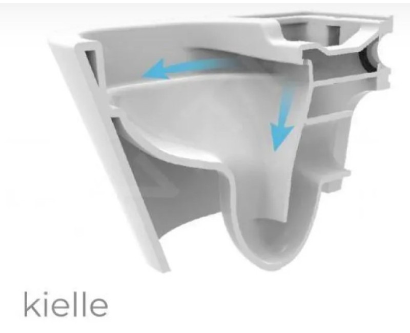 Комплект унитаза TECEbase c Rimfree Kielle Oudee, крышкой SoftClose и хром кнопкой TECEnow.