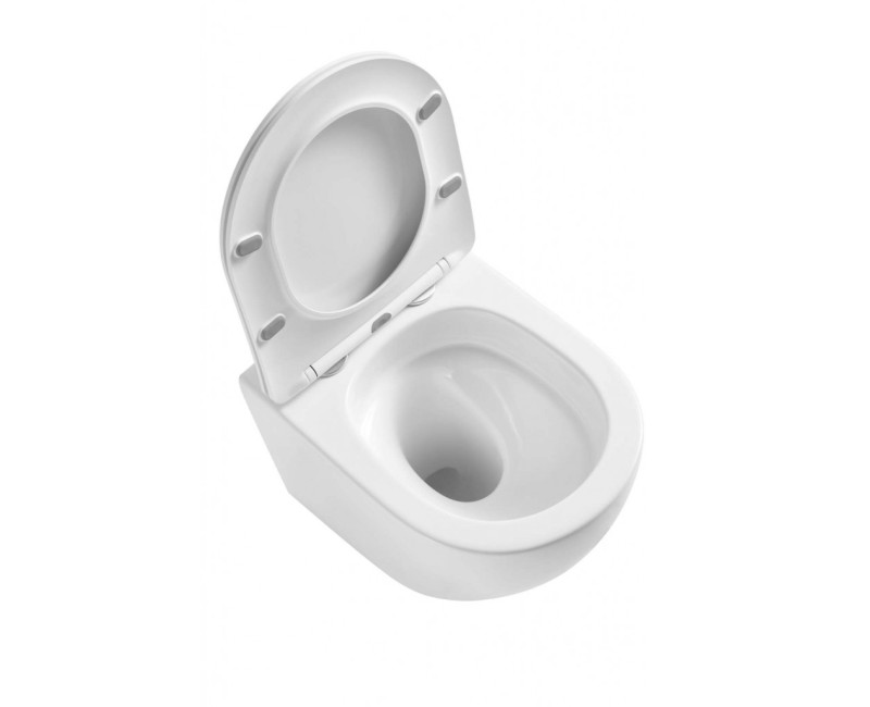 Tualetes poda komplekts TECEbase rāmis ar Kielle Oudee Vortex Rimless+ podu, SoftClose vāku un TECEnow Hromētu pogu