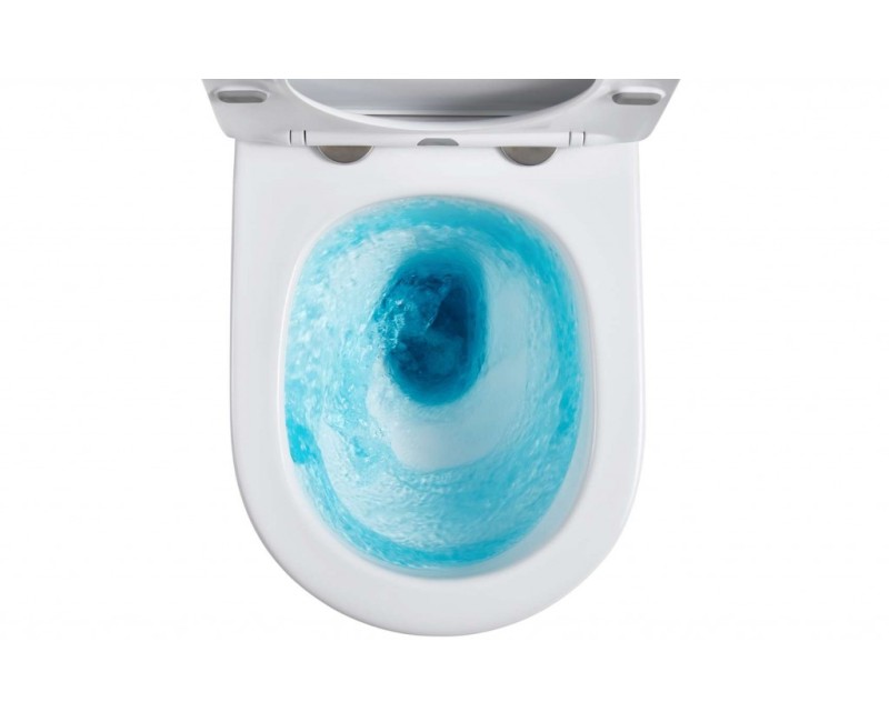 Tualetes poda komplekts TECEbase rāmis ar Kielle Oudee Vortex Rimless+ podu, SoftClose vāku un TECEnow Hromētu pogu