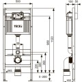 Tualetes poda komplekts TECEbase rāmis ar Kielle Oudee Vortex Rimless+ podu, SoftClose vāku un TECEnow Hromētu pogu