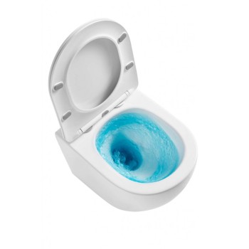 Tualetes poda komplekts TECEbase rāmis ar Kielle Oudee Vortex Rimless+ podu, SoftClose vāku un TECEnow Melnu pogu