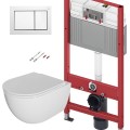 Комплект унитаза TECEbase c Rimfree Laufen Pro, Slim крышкой SoftClose и белой кнопкой TECEnow.