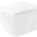 Комплект унитаза TECEbase c Rimfree Sanindusa Look, крышкой SoftClose EasyClipp и белой кнопкой TECEnow.
