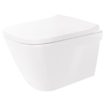 Tualetes poda komplekts TECEbase rāmis ar Sanindusa Look Rimless podu, SoftClose EasyClipp vāku un TECEnow Baltu pogu