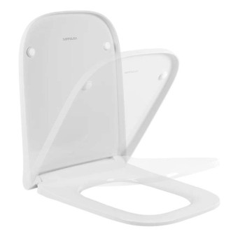 Tualetes poda komplekts TECEbase rāmis ar Sanindusa Look Rimless podu, SoftClose EasyClipp vāku un TECEnow Hromētu pogu