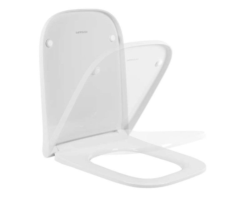 Tualetes poda komplekts TECEbase rāmis ar Sanindusa Look Rimless podu, SoftClose EasyClipp vāku un TECEnow Melnu pogu