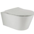 Tualetes poda komplekts TECEbase rāmis ar Sanindusa Urb.y 48 Rimless Pelēku podu, SoftClose EasyClipp Slimvāku un TECEnow Melnu pogu