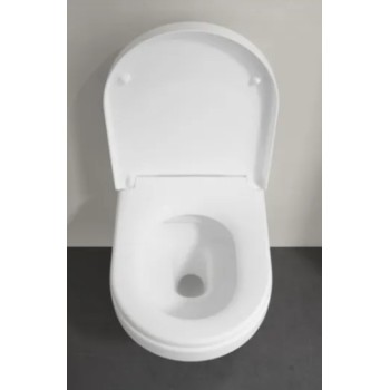 Tualetes poda komplekts TECEbase rāmis ar Villeroy & Boch Architectura Rimless podu, SoftClose Slim vāku un TECEnow Melnu pogu